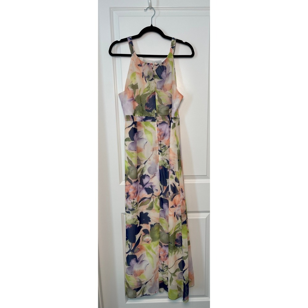 ModCloth Womens XL Sleeveless Watercolor Floral Maxi Dress Pastel‎ Romantic - Picture 4 of 8